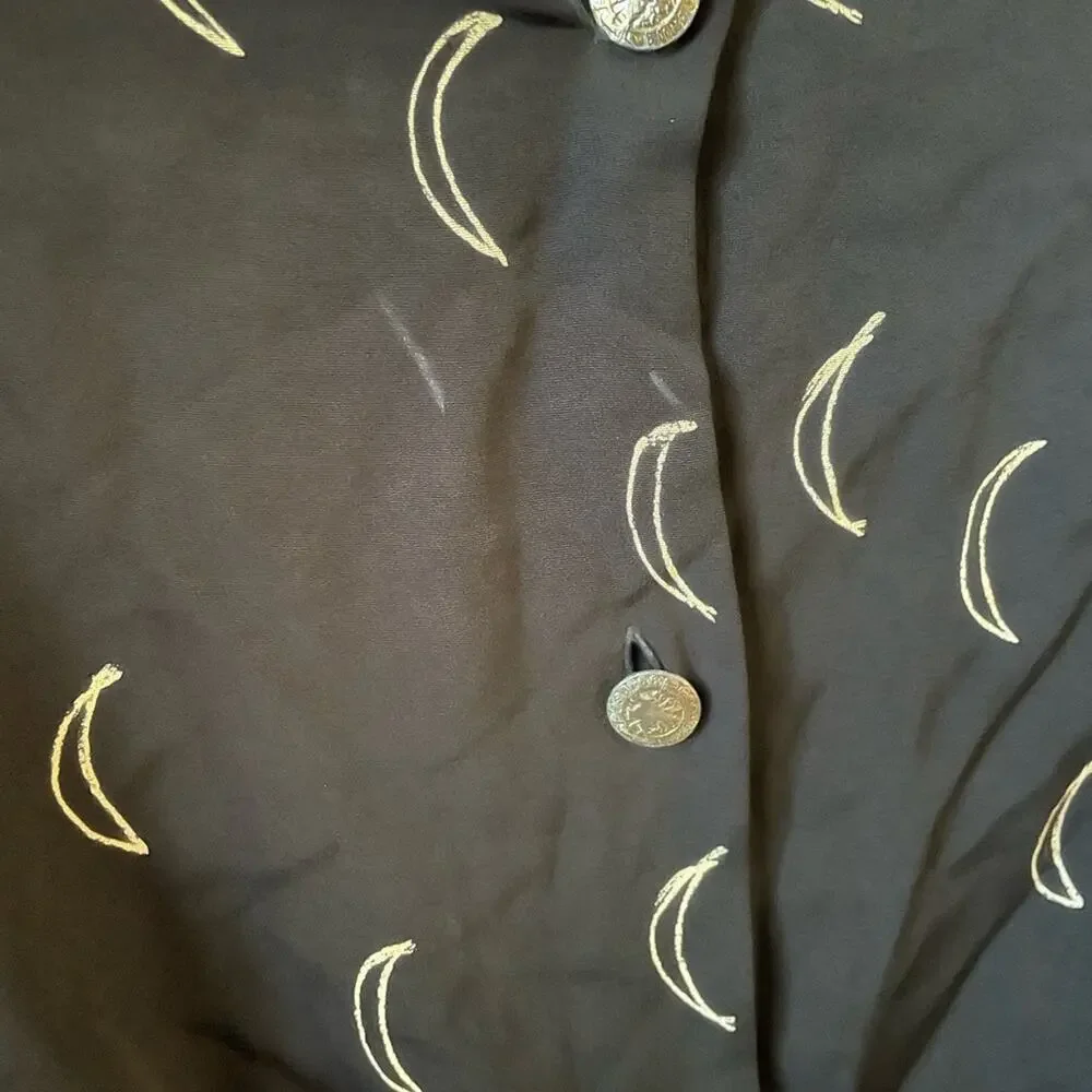 Vtg Witch moon midi dress black - Picture 7 of 10